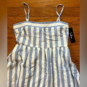 SOLD Lulu’s Blue and White Stripped Maxi Dress NWT Size XS
